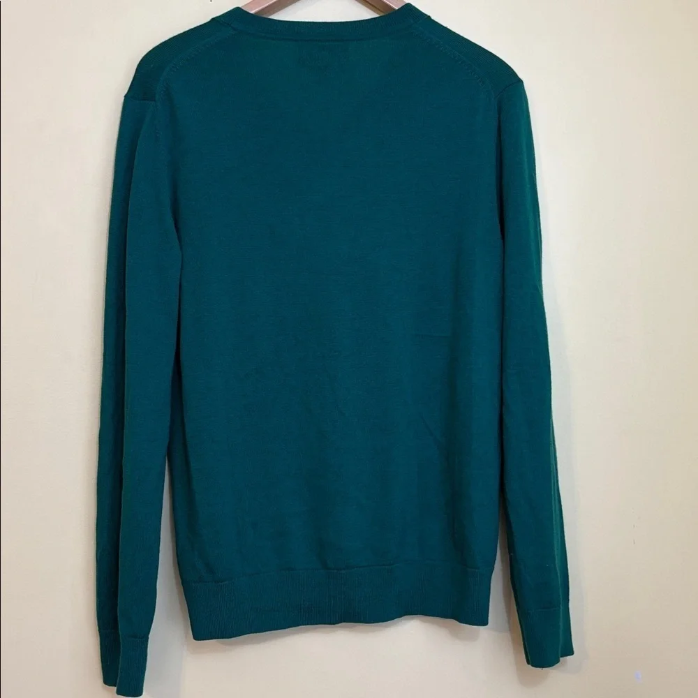 Banana Republic | Green Unisex Merino Wool V-Neck Knit Long Sleeve Sweater M